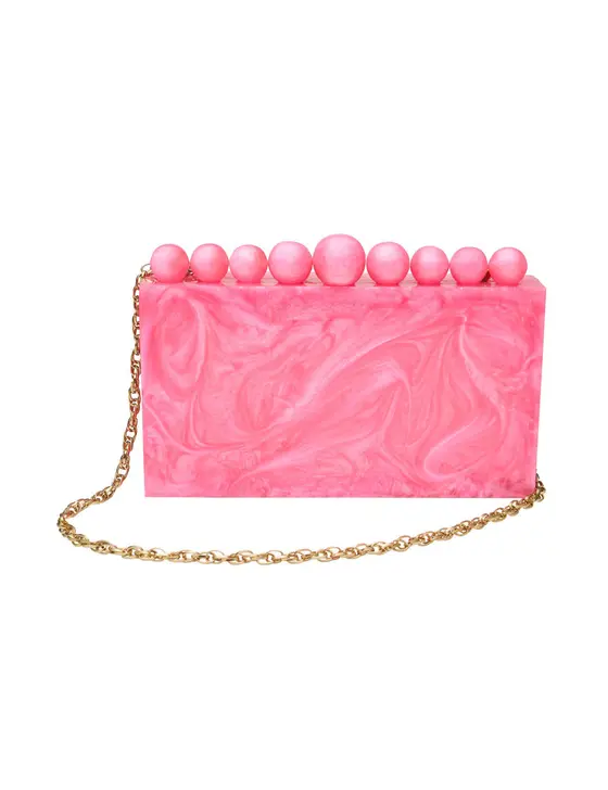 BEADED BOX CLUTCH