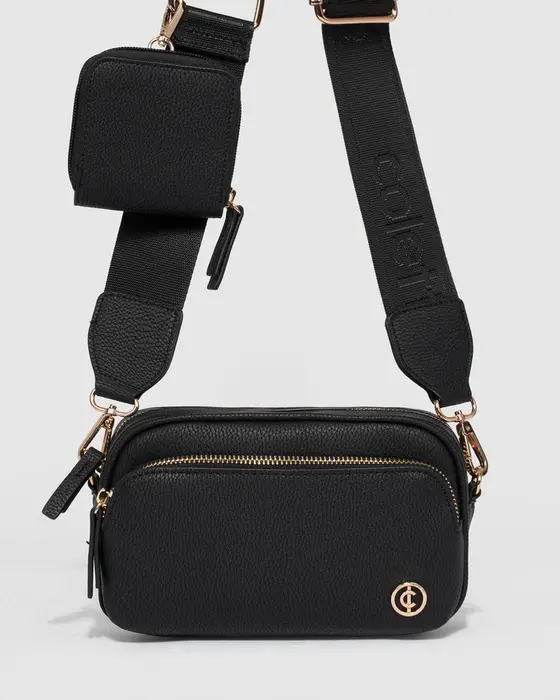 Black And Gold Amalia Crossbody Bag
