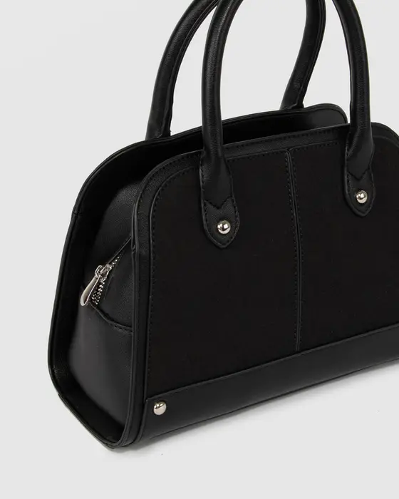 Black Maisie Panel Stud Tote — view 3