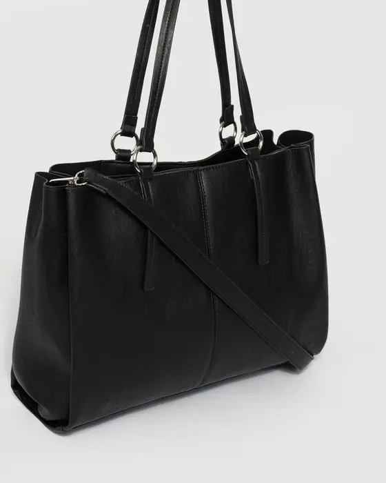 Black Stacey Ring Tote Bag — view 3