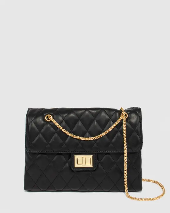 Black Zion Quilt Crossbody Bag