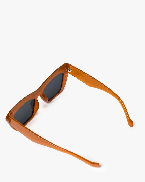 Brown Cat-Eye Chunky Frame Sunglasses — view 3