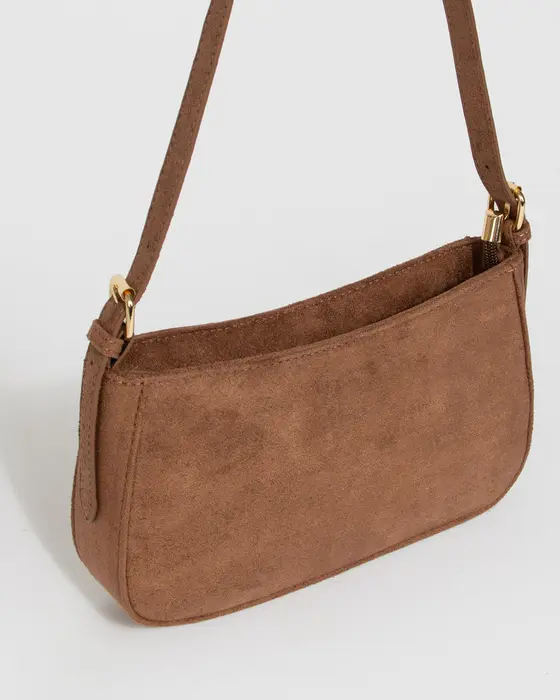 Brown Frankie Buckle Strap Shoulder Bag — view 3