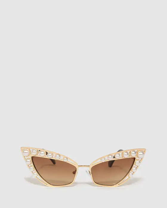 Cat Eye Sunglasses - Pearl