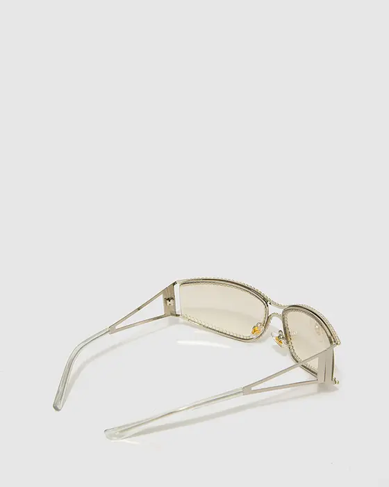 Crystal Speedy Sunglasses - Silver — view 3