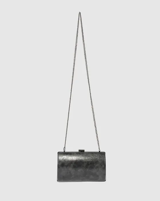 Grey Lilly Hardcase Clutch — view 3