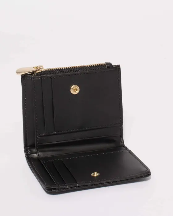 Black And Gold Han Mini Wallet — view 3