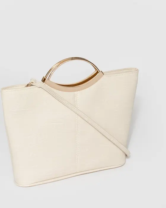 Ivory And Gold Jessie Clutch Bag — view 3