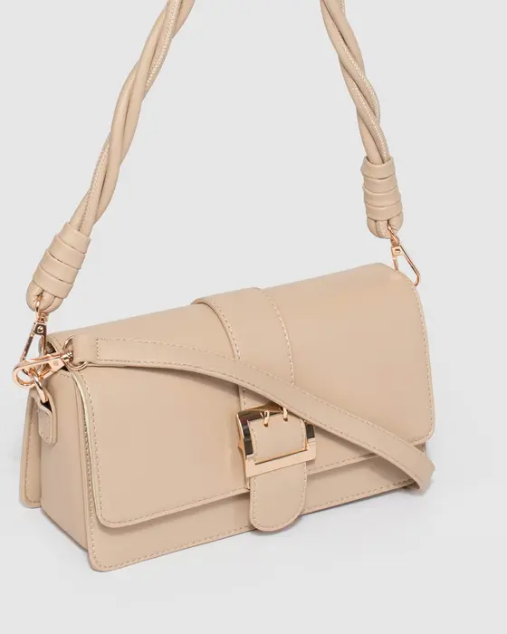 Nude Francesca Twist Shoulder Bag — view 3