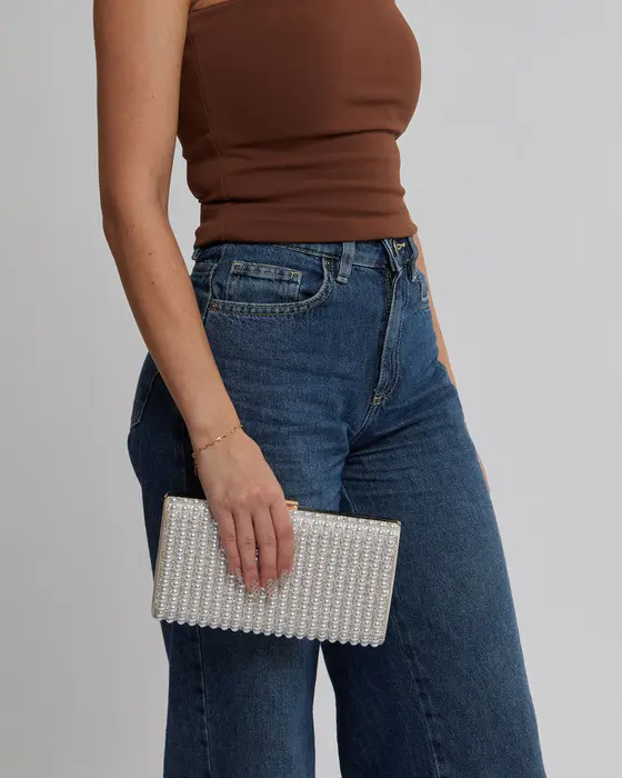 Pearl Thalia Hardcase Clutch Bag — view 3