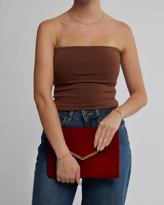 Red Jordana Clutch Bag — view 3