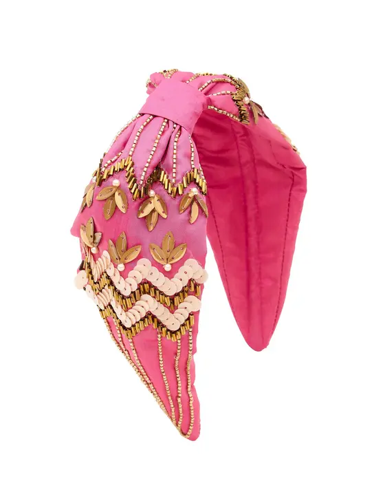 SEQUIN EMBELLISHED SOFT FORM HEADBAND — view 3