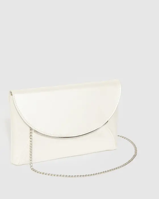 Silver Dalila Envelope Clutch Bag — view 3