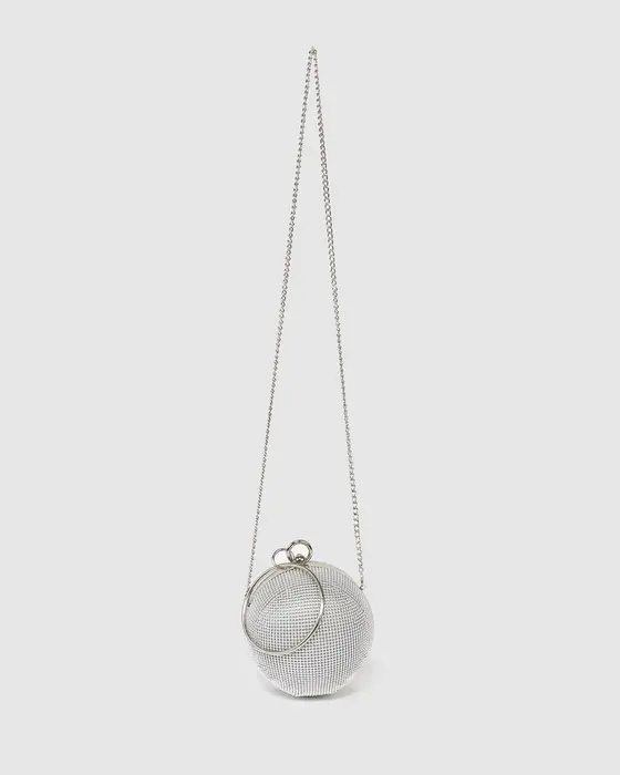 Silver Miley Chain Clutch — view 3