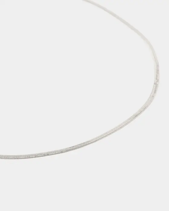 Silver Snake Chain Necklace — view 3