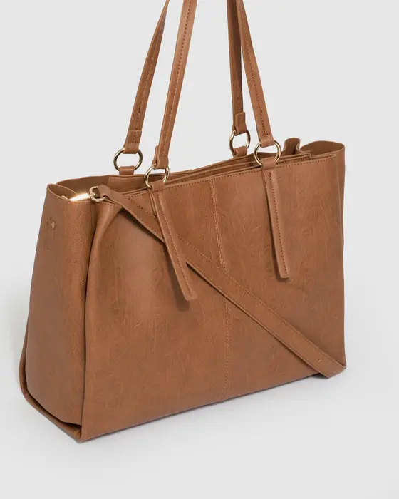 Tan Stacey Ring Tote Bag — view 3
