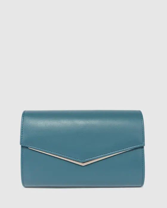 Teal Kelsey Clutch