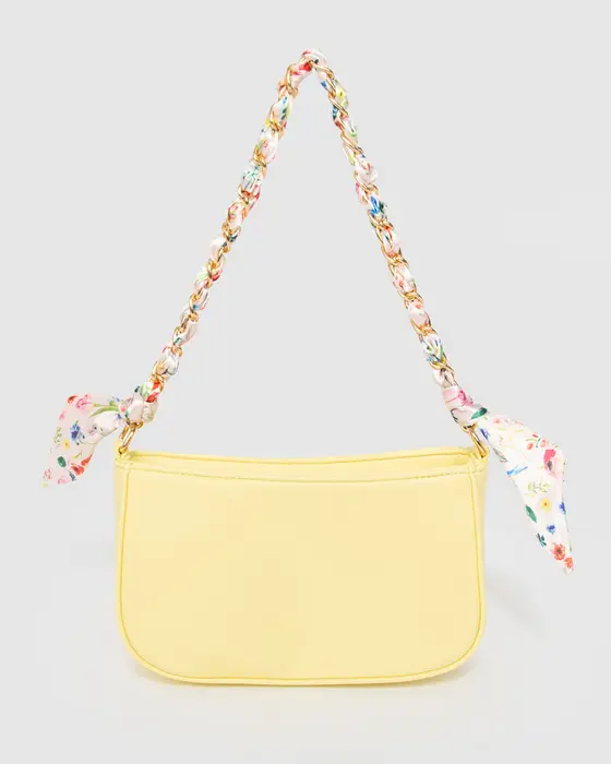 Yellow Frankie Scarf Junior Shoulder Bag — view 3